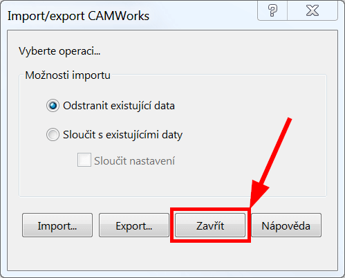 Technický tip CAMWorks – Export a import dat obrábění
