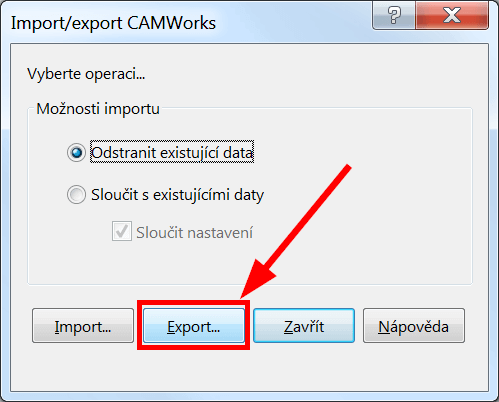 Technický tip CAMWorks – Export a import dat obrábění